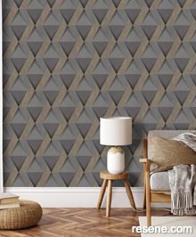 Resene Nomade Wallpaper Collection - Room using M691-09