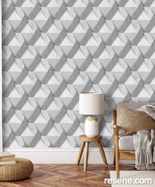 Resene Nomade Wallpaper Collection - Room using M691-89D