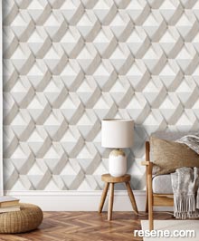 Resene Nomade Wallpaper Collection - Room using M691-97D