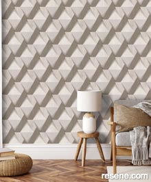 Resene Nomade Wallpaper Collection - Room using M691-98D