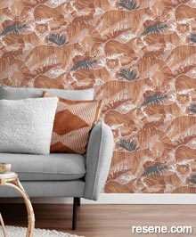 Resene Nomade Wallpaper Collection - Room using M695-05