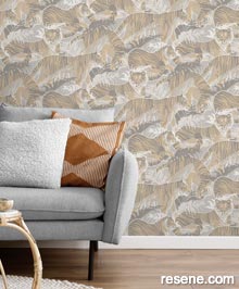 Resene Nomade Wallpaper Collection - Room using M695-07