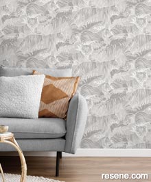 Resene Nomade Wallpaper Collection - Room using M695-09