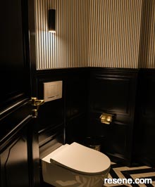 Resene The Icon Edit – Black & White Wallpaper Collection - Room using 24531 