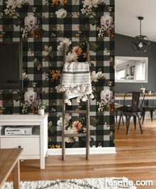 Resene The Icon Edit – Black & White Wallpaper Collection - Room using 64506 