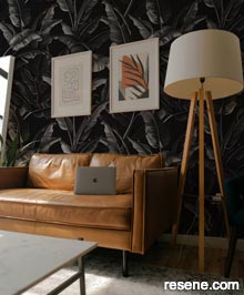 Resene The Icon Edit – Black & White Wallpaper Collection - Room using 64510 