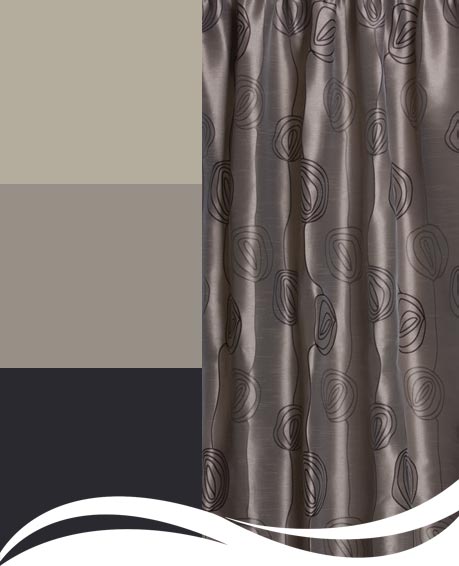 Diva curtains in Charcoal