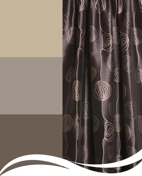 Diva curtains in Ebony