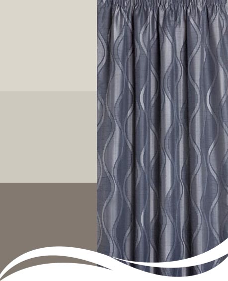 Ripple curtains in Charcoal