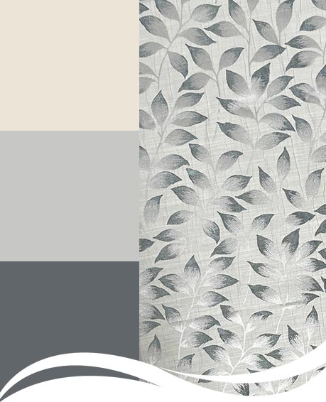 Verdure curtains in Silver