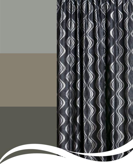 Xpressions curtains in Ebony