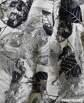 Autumnal curtains in Charcoal