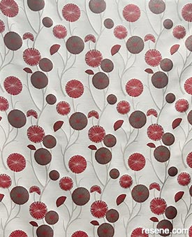 Free Flower curtains in Flame