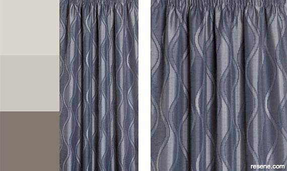Ripple curtains in Charcoal