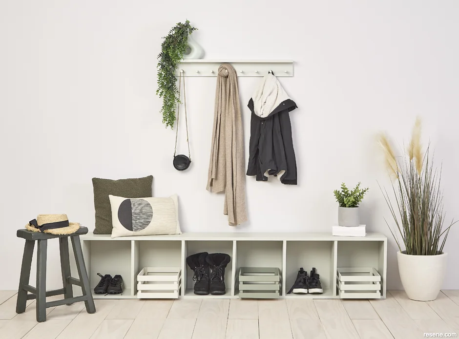 A neutral interior with triple strength neutral paint accents