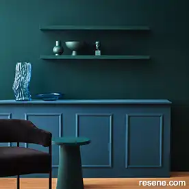 Coastal inspired interiors using blue and green