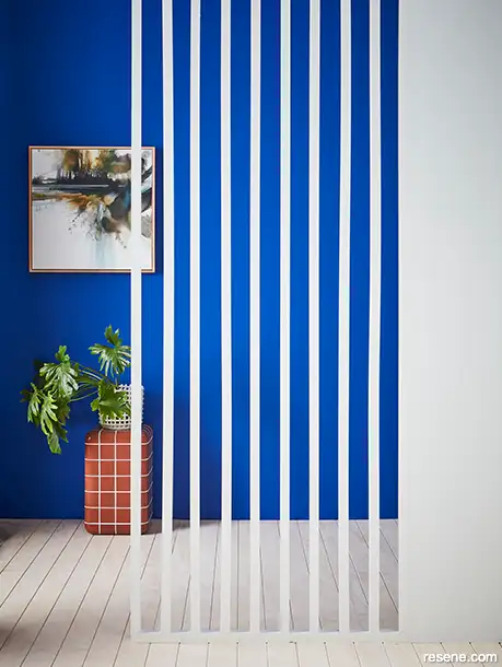 Add shapes and patterns to break up bold spaces
