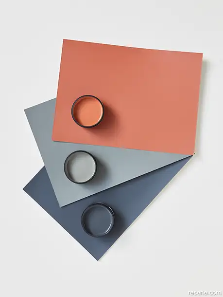 Moodboard showing sothing darker hues