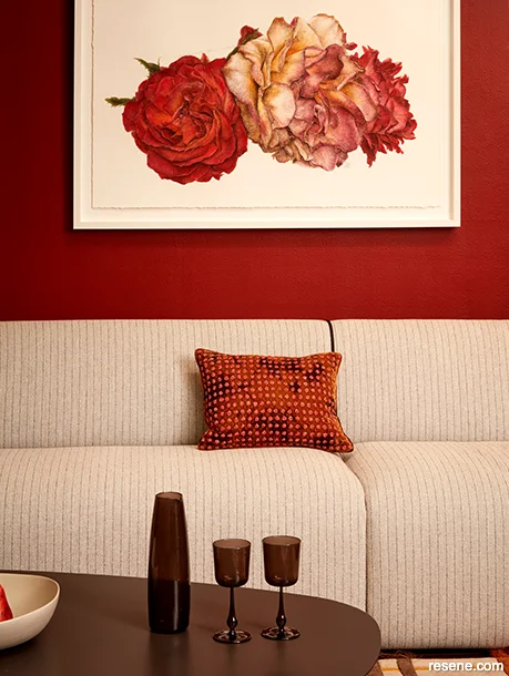 Spice things up with walls painted in Resene Red Oxide