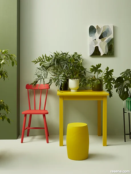 Add a vibrant accent to soothing tones
