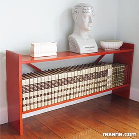 Stain a bookcase