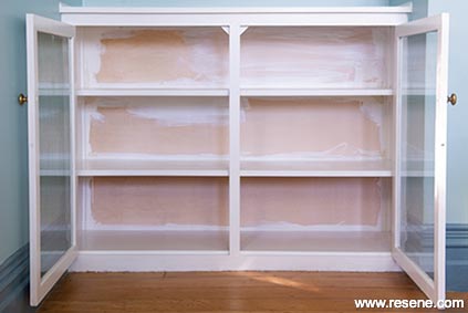 Paint and prepare cabinet