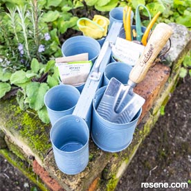 Build a handy garden caddy to hold your garden equipment