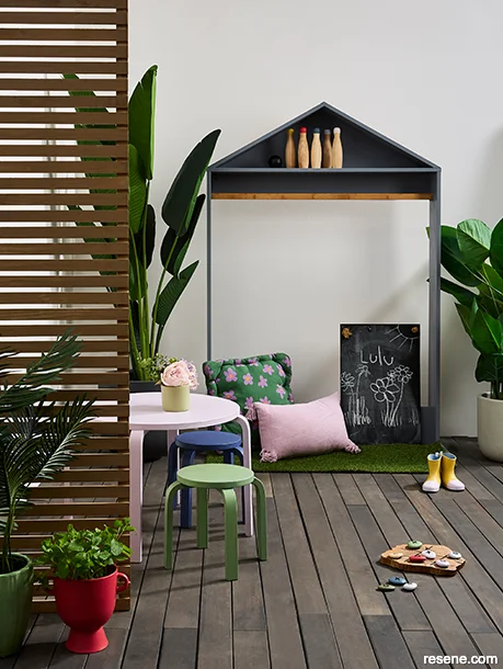 A chic outdoor play space for kids