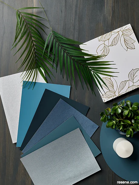 A moodboard showing dynamic metallic hues