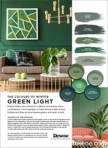 The colours of winter - green light