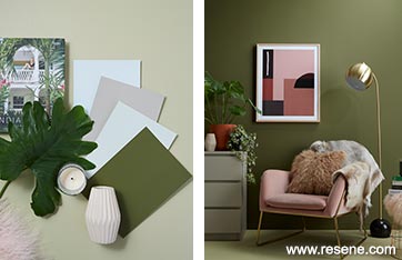 Pinks and greens