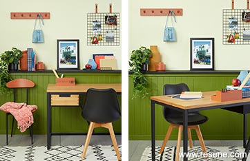 An tidy office space at home