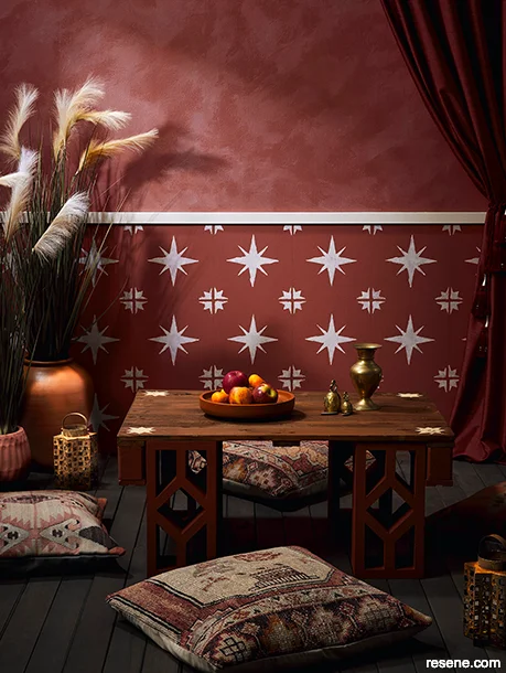 A Moroccan-inspired outdoor living area