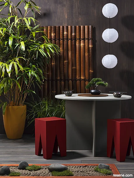 A Japanese-inspired outdoor living space - connection to nature