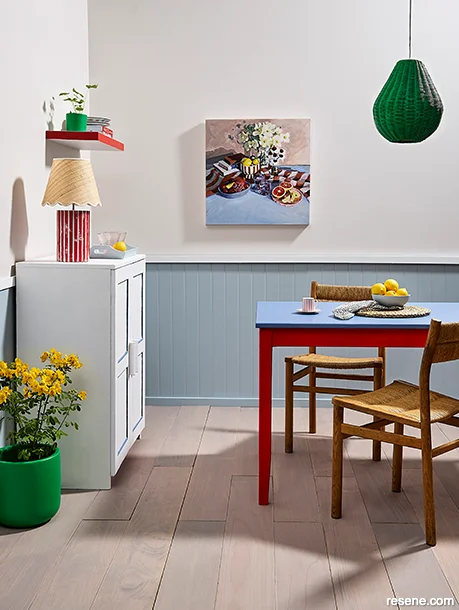 A Scandi-chic style dining room