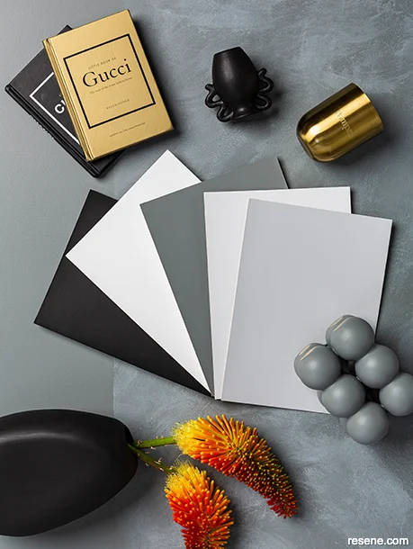 A soothing and sophisticated grey moodboard