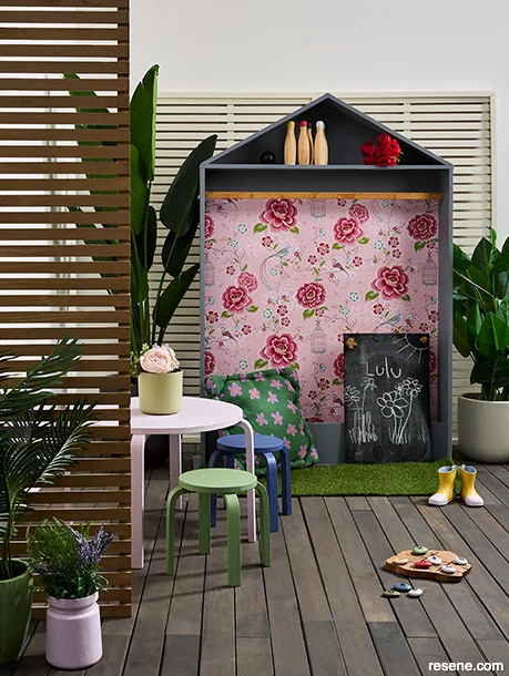 A sophisticated and playful kids play space