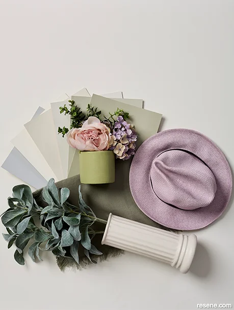 Tropicalism inspired moodboard - relaxed natural tones