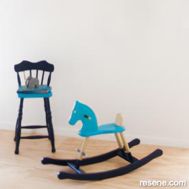 Painted toys and furniture