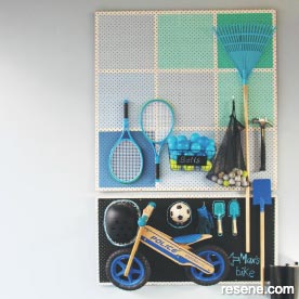 Storage peg board