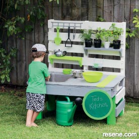 How to make an utdoor kitchen for kids