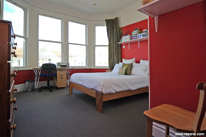 Resene Red Red Red in bedroom
