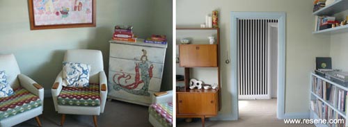 Resene Beryl Green on lounge walls