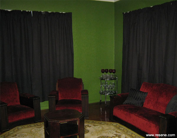 Resene Dell on lounge walls
