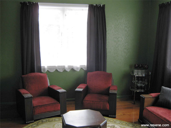 Resene Dell on lounge walls