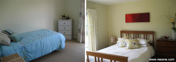 Resene Half Craigieburn and Fossil in the bedrooms