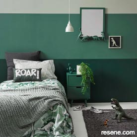 Green themed kids room