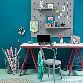 An attractive teenage study and workspace