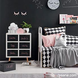 Blackboard paint room