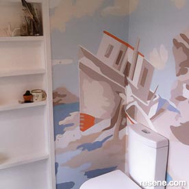 Bathroom mural
